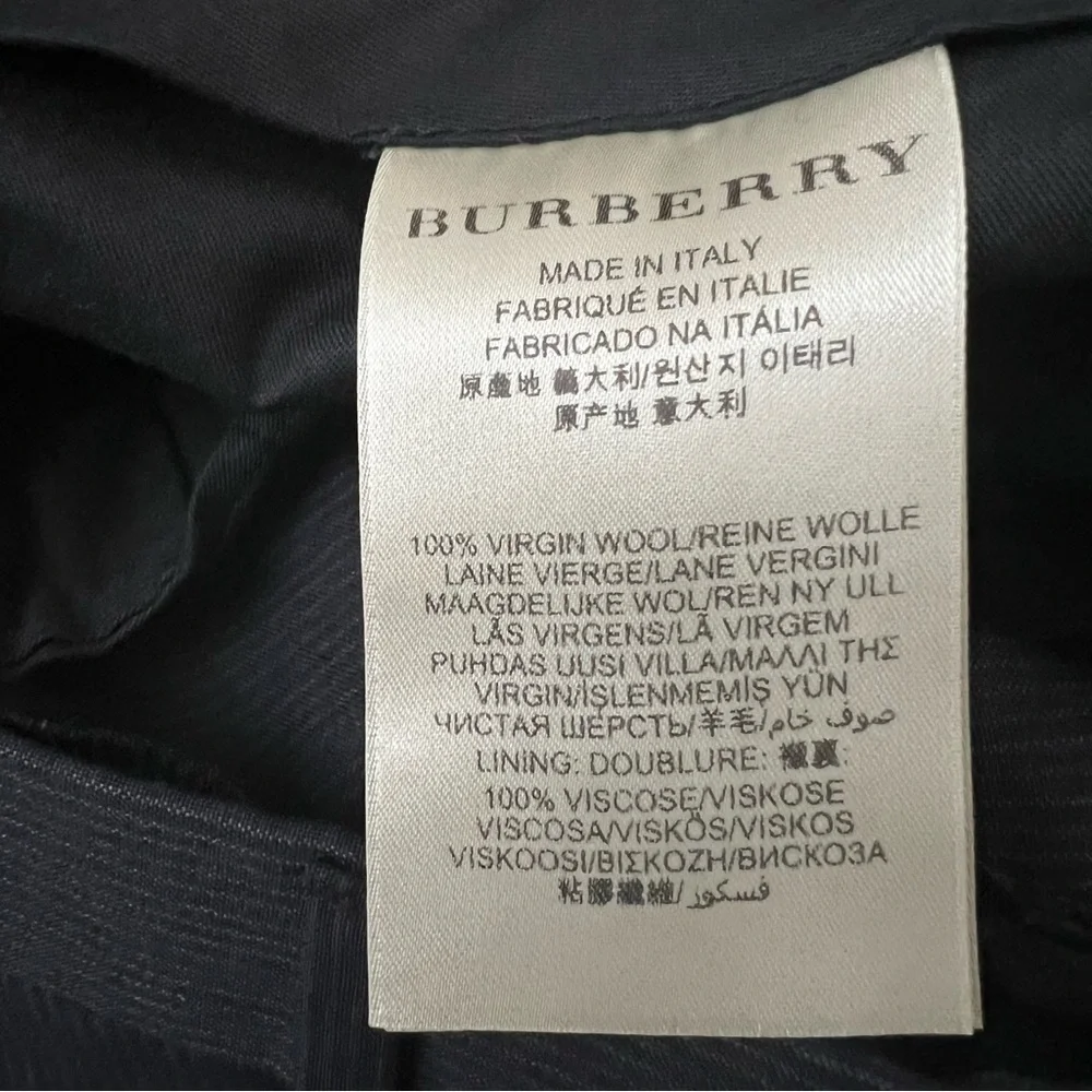 Burberry Authentic Grayish Blue striped Straight Leg Trouser Pants - Picture 7 of 16